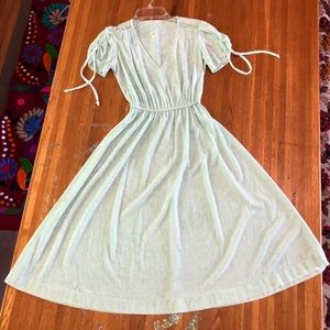 Retro Seagreen Terry Cloth Dress